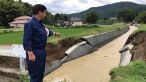 西日本豪雨災害について、丹波市内被害現地調査